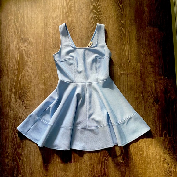 Short stretch fit & flare baby blue Modcloth dress - Picture 1 of 4